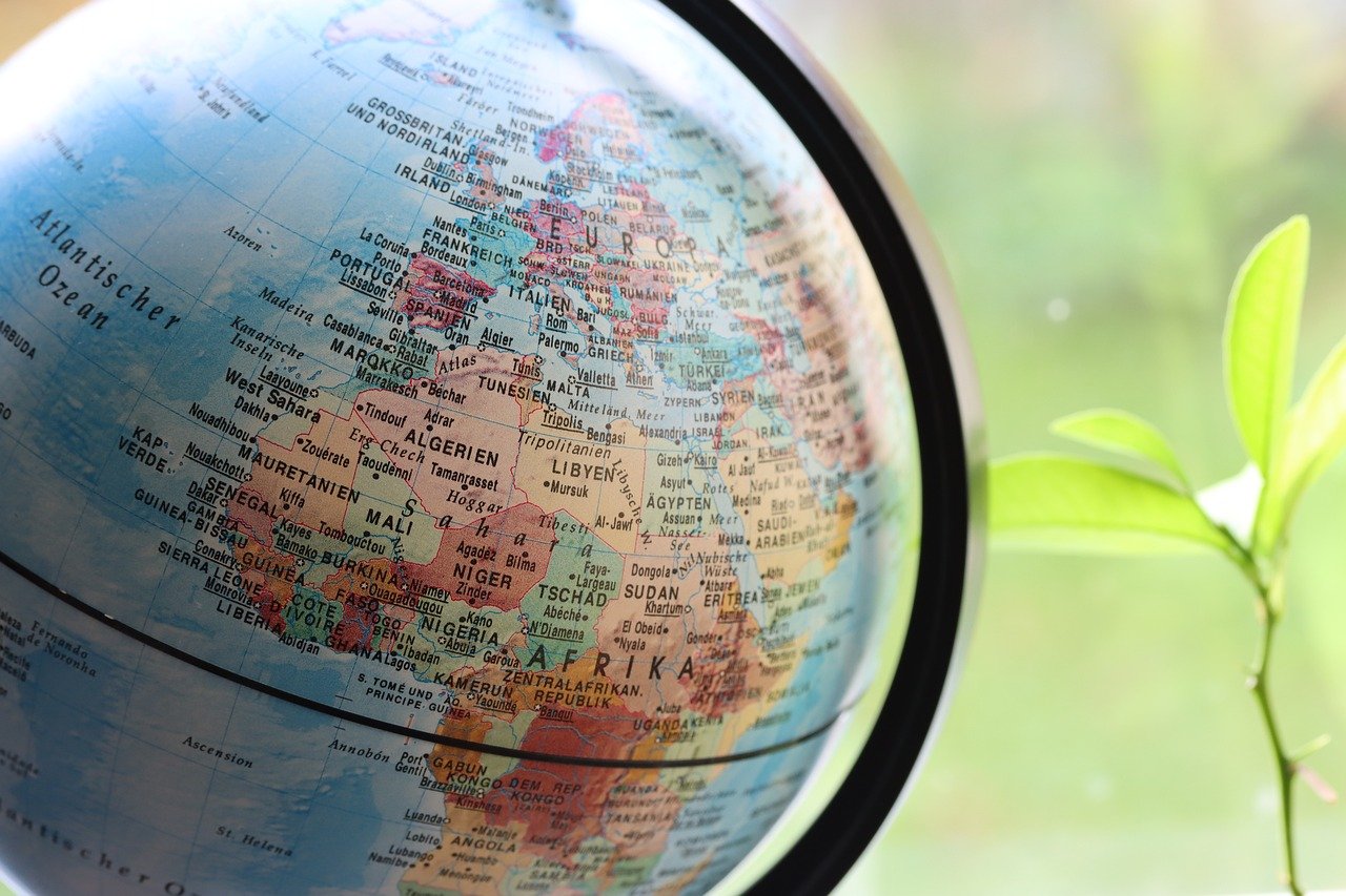 Globus koji prikazuje afriku